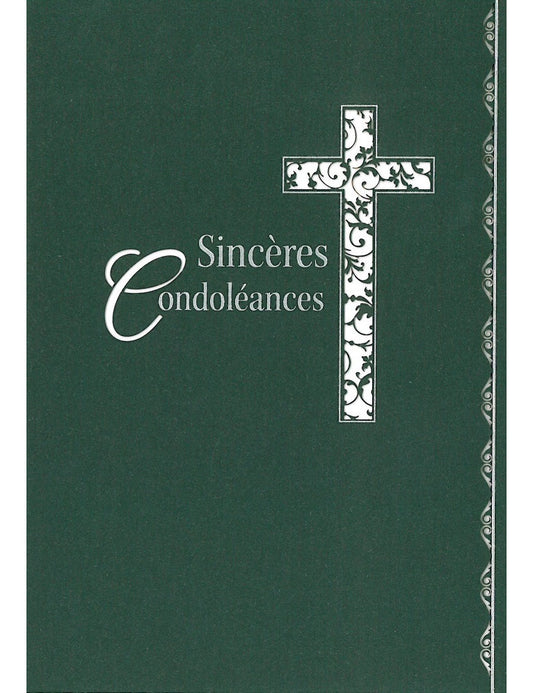 Doppelkarte. Sincères Condoléances