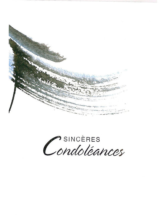 Doppelkarte. Sincères Condoléances