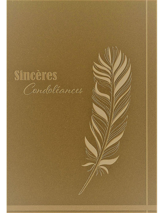 Doppelkarte. Sincères Condoléances