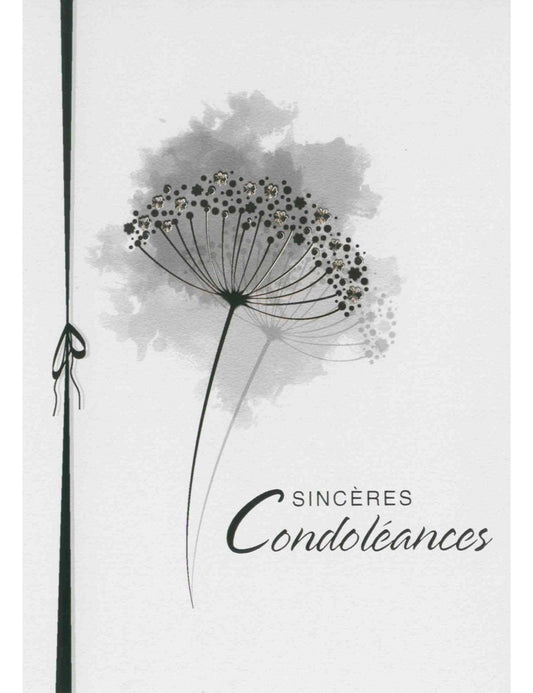 Doppelkarte. Sincères Condoléances