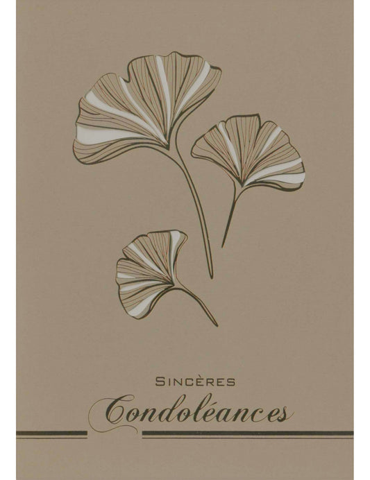 Doppelkarte. Sincères Condoléances