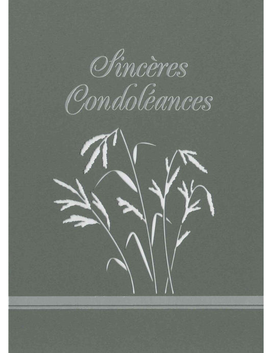 Doppelkarte. Sincères Condoléances