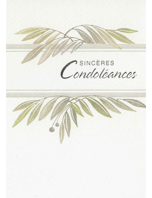Doppelkarte. Sincères Condoléances