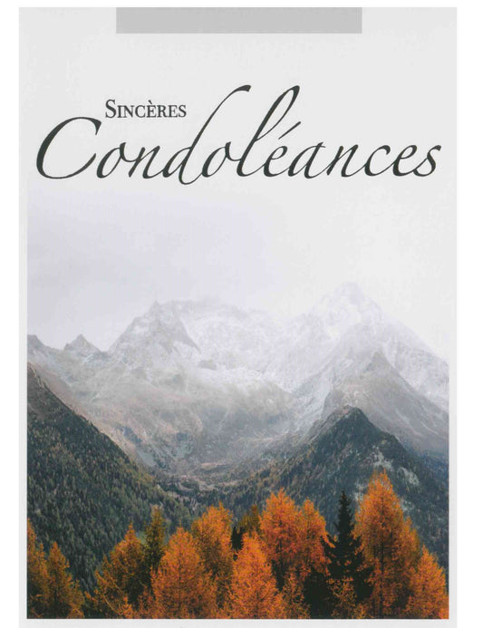 Doppelkarte. Sincères Condoléances