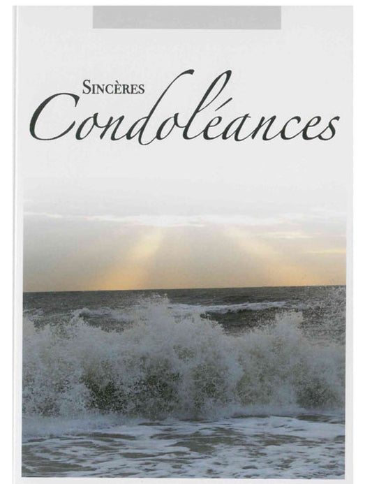 Doppelkarte. Sincères Condoléances