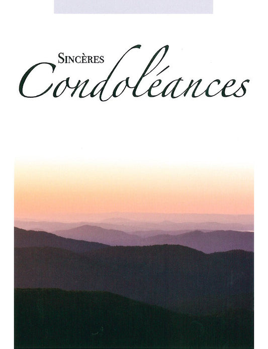 Doppelkarte. Sincères Condoléances