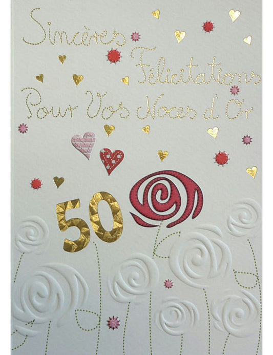 Doppelkarte. Noces d' or
