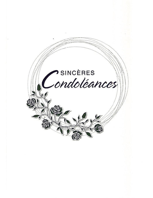 Doppelkarte. Sincères Condoléances