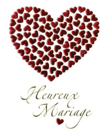 Doppelkarte. Heureux Mariage
