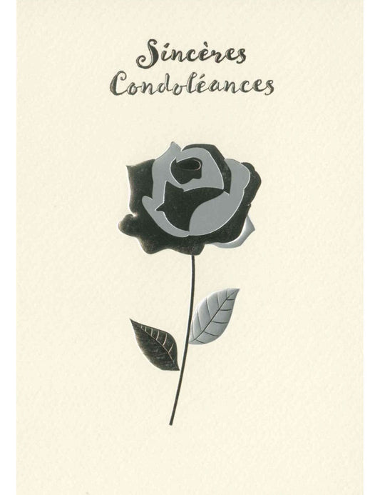 Doppelkarte. Sincères Condoléances