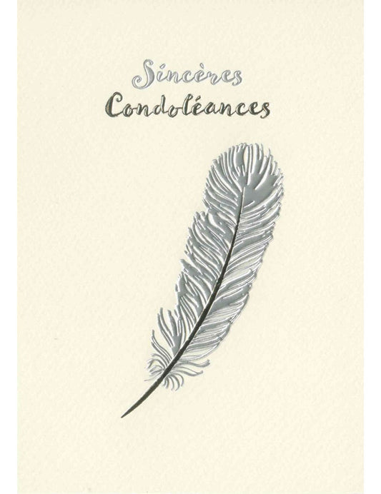 Doppelkarte. Sincères Condoléances