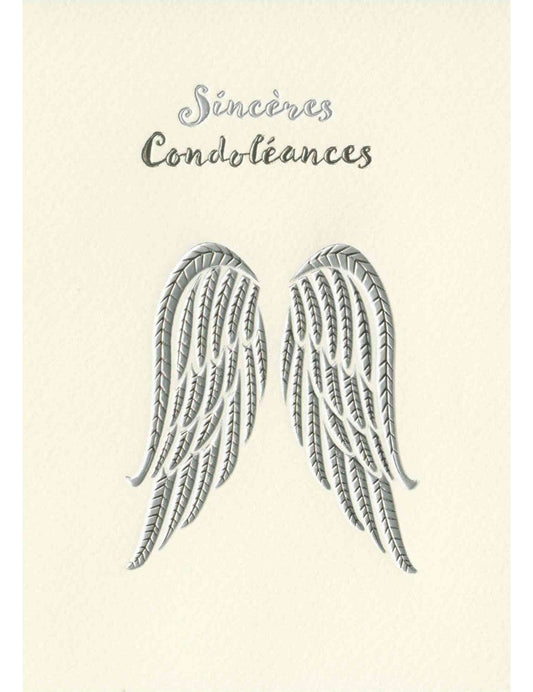Doppelkarte. Sincères Condoléances