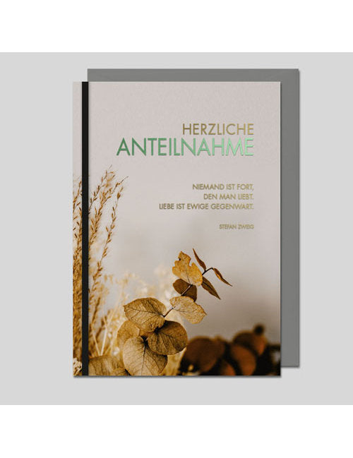 Doppelkarte. Trauer