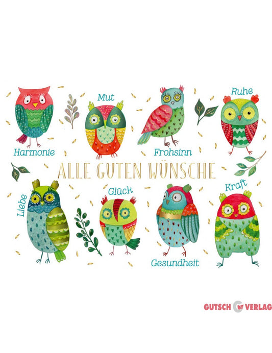Postkarte. Papelino / Glückwünsche/Gute Wünsche / Quer