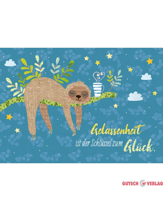 Postkarte. Papelino / Glück / Quer
