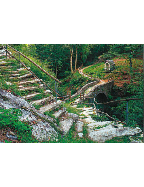 Postkarte Swiss Image hoch Wanderweg bei Corippo TI