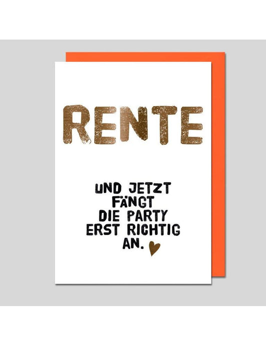 Doppelkarte. Ruhestand