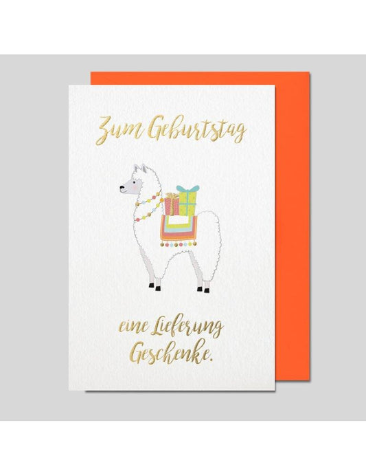 Doppelkarte. Geburtstag Impressione