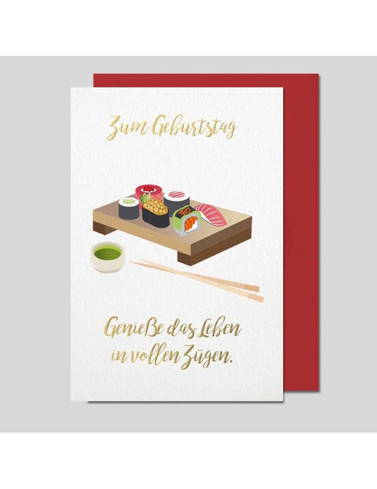 Doppelkarte. Geburtstag Impressione
