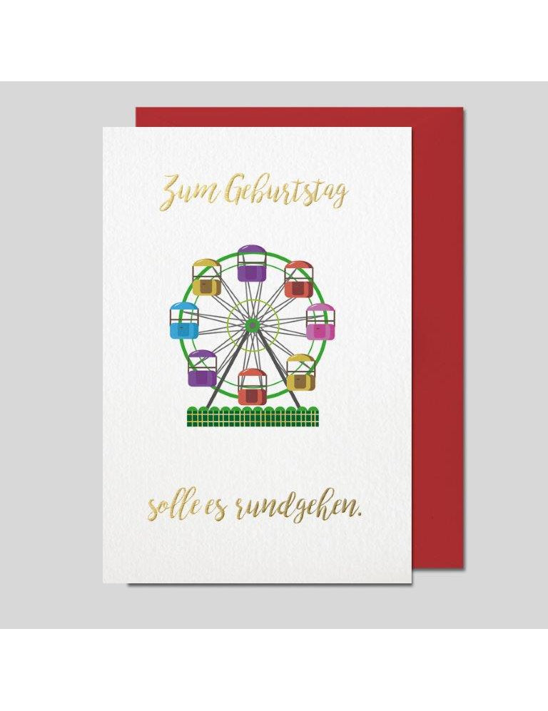 Doppelkarte. Geburtstag Impressione