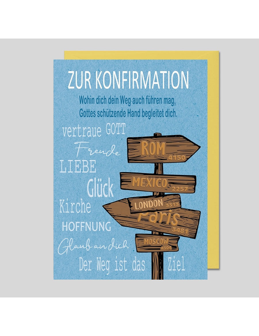 Doppelkarte. Zur Konfirmation