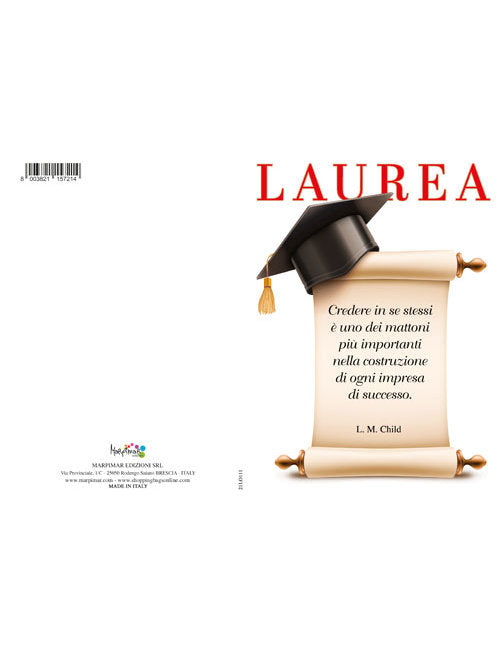 BIGLIETTO LAUREA C/FOIL