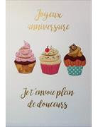 Doppelkarte. Joyeux Anniversaire
