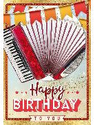 Soundkarte A4 Happy Birthday Akkordeon