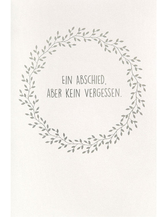 Doppelkarte / Trauer / hoch