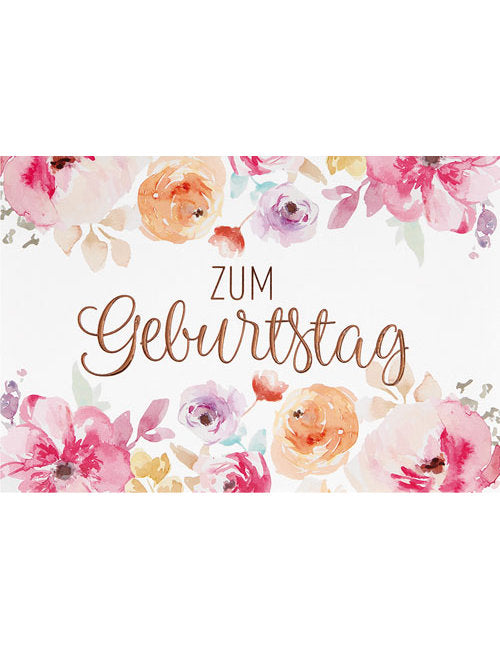 Doppelkarte. Plastikfrei. Geburtstag