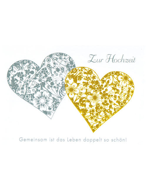 Doppelkarte. Plastikfrei. Hochzeit