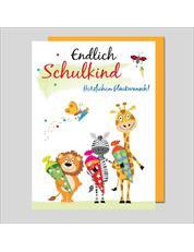 Doppelkarte. Zur Einschulung