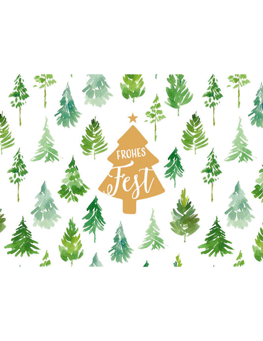 Postkarte. Green Karma X-MAS - Im Tannenwald