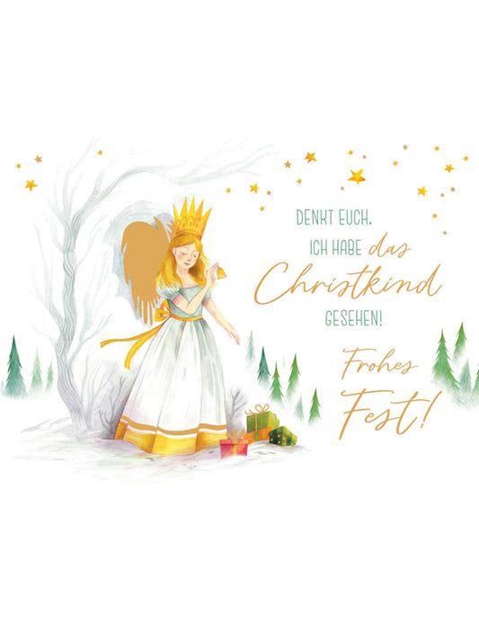 Postkarte. Green Karma X-MAS - Das Christkind
