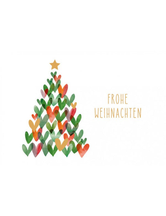 Midikarte. Green Karma X-MAS - Weihnachtsbaum aus Herzen