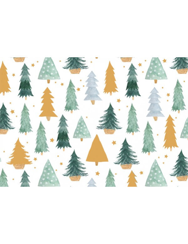 Midikarte. Green Karma X-MAS - Viele kleine Tannenbäumchen