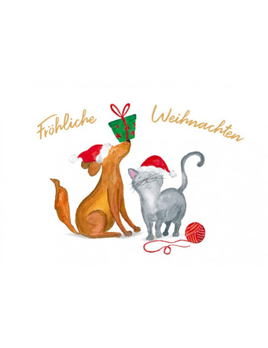 Midikarte. Green Karma X-MAS - Hund & Katze