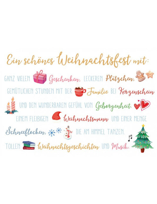 Midikarte. Green Karma X-MAS - Ein schönes Weihnachtsfest mit ...