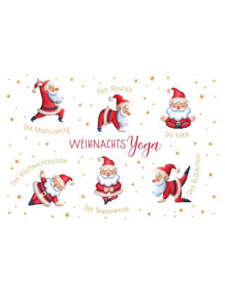 Doppelkarte. Green Karma X-MAS - Weihnachts-Yoga