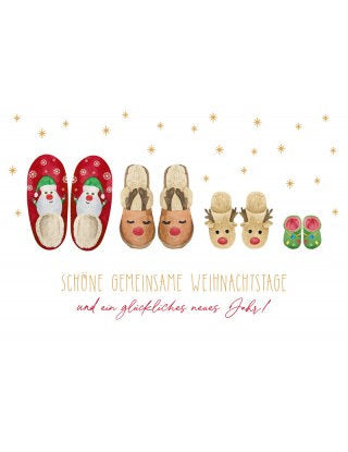 Doppelkarte. Green Karma X-MAS - Weihnachts-Puschen