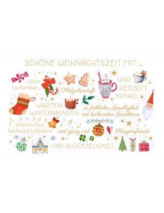 Doppelkarte. Green Karma X-MAS - Viele Wünsche zur Weihnachtszeit