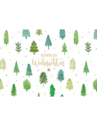 Doppelkarte. Green Karma X-MAS - Tannenbaum-Muster