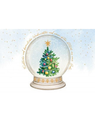 Doppelkarte. Green Karma X-MAS - Schneekugel