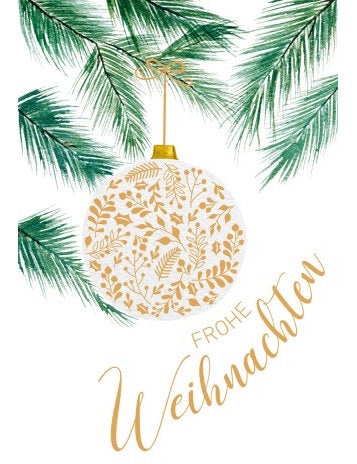 Doppelkarte. Green Karma X-MAS - Große Weihnachtskugel