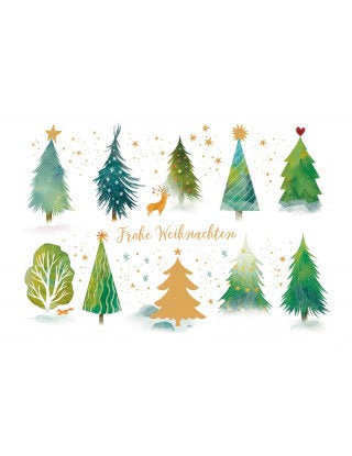 Doppelkarte. Green Karma X-MAS - Es weihnachtet im Winterwald