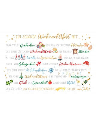 Doppelkarte. Green Karma X-MAS - Ein schönes Weihnachtsfest mit ...
