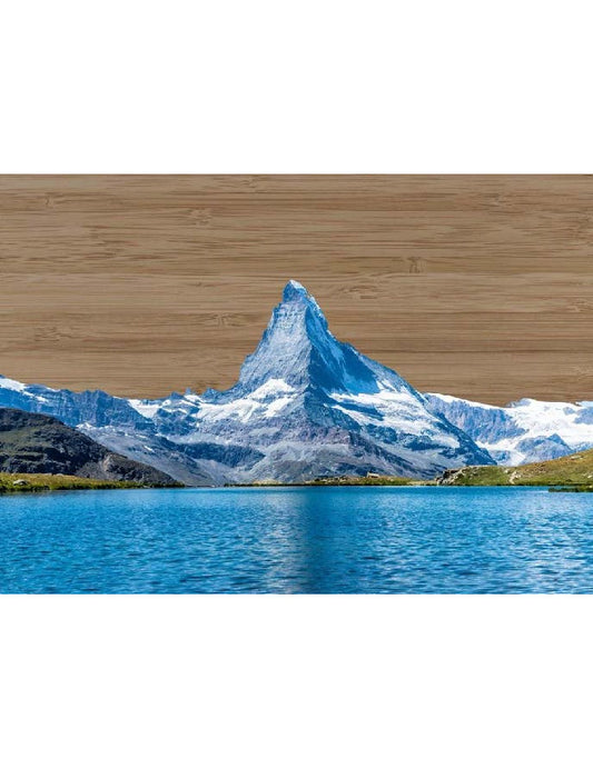 Postkarte. Bambus Swiss Colored - Matterhorn/See