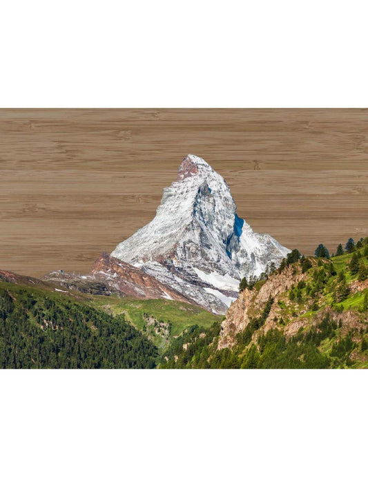 Postkarte. Bambus Swiss Colored - Matterhorn