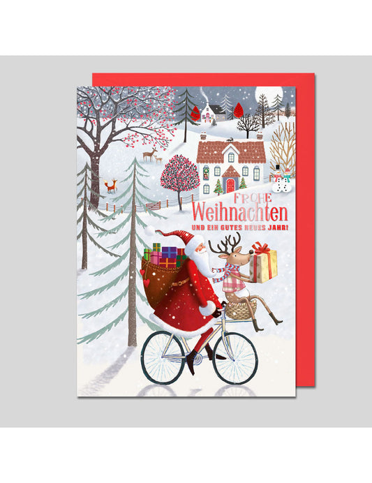 Doppelkarte. Frohe Weihnachten