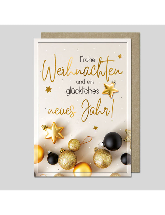 Doppelkarte. Frohe Weihnachten